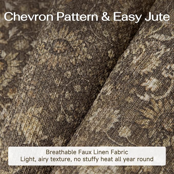 4x6 Brown Linen Look Washable Area Rug - Image 6