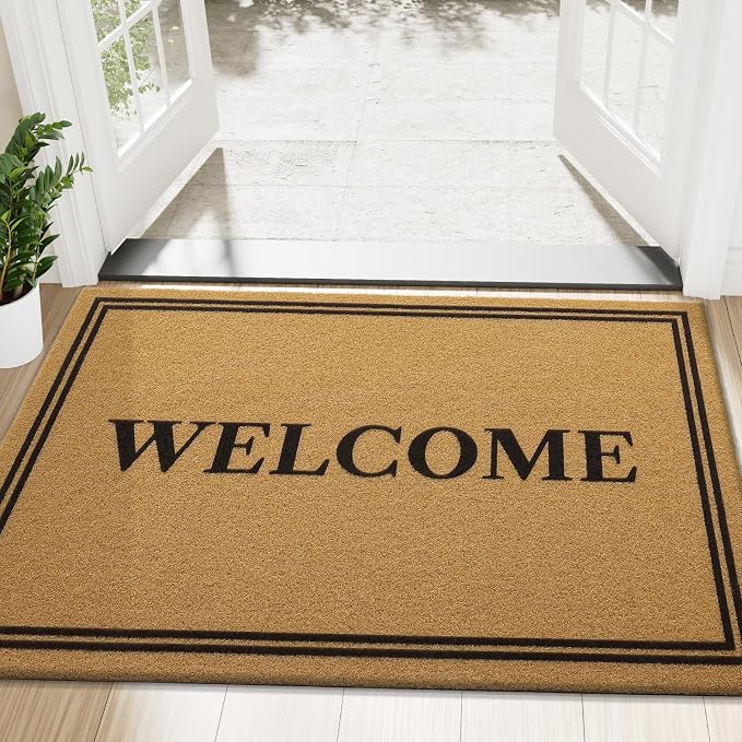 OLANLY Front Door Mat, Low Profile Doormat, Stain and Fade Resistant, - Image 2