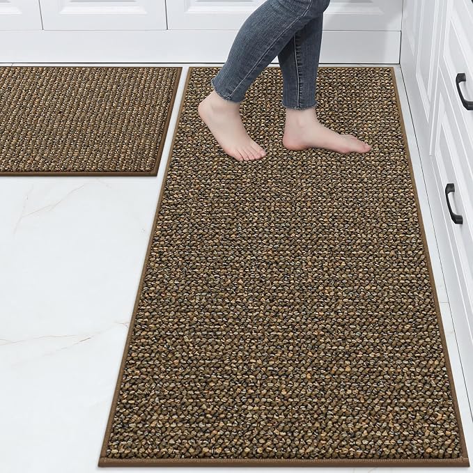 BEQHAUSE Kitchen Rugs and Mats 2PCS Non-Slip, Machine Washable Rugs by BEQHAUSE