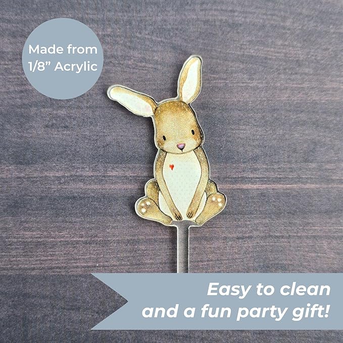 Forest Critters Painted Wooden Animal Cutout Shapes (Cupcake Topper (Set of 3))