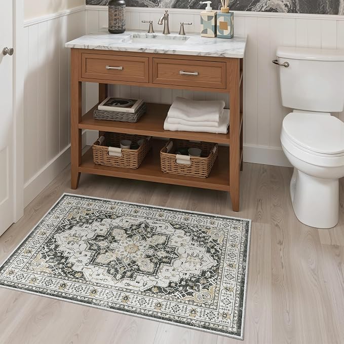Madane Washable Area Rug 2x3 Small Entryway Rugs Non-Slip, Low Pile Floor Carpet - Image 4