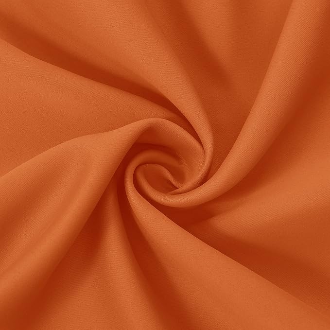 Blackout Curtains 66 x 95 inch/Orange Curtains Set of 2 Panels/Thermal - Image 5