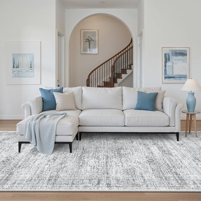 Soalmost Washable Hallway Runner Rug 4x10 Kitchen Entry Rugs Non-Slip, Stain - Image 2