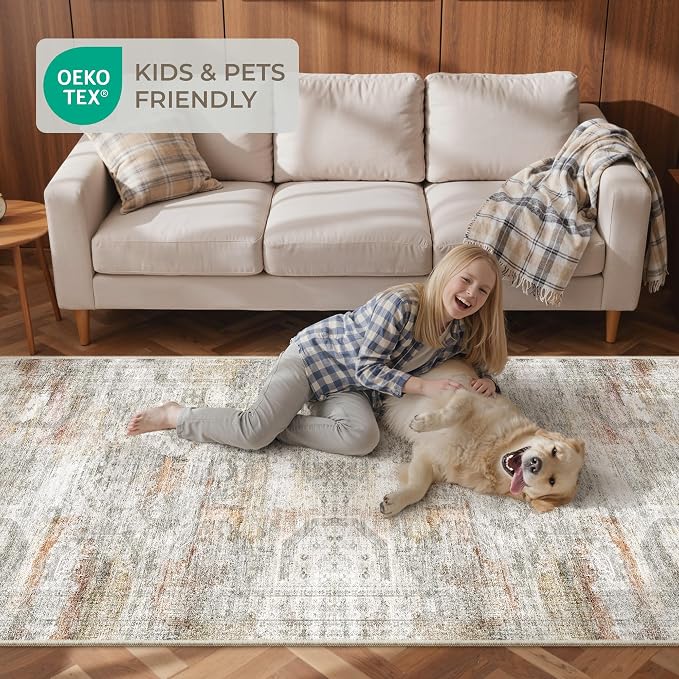 2x8 Runner Rug Non Slip, Washable Hallway Runner Rug, Nursery Room, Soft Runner - Image 9