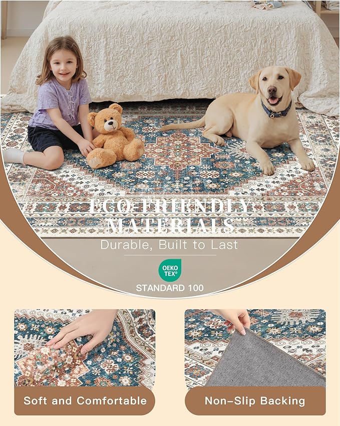 Madane Hallway Runner Rug 2'6''x14' Kitchen Runners Vintage, Entryway and - Image 6
