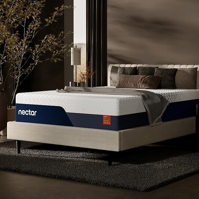Nectar Ultra 15“ King Mattress - Medium Firm - Cooling Fibers & Temperature Regulating Material - 4” Pressure Relief Layer - Zoned Ergonomic Support Layer - 365-Night Mattress Trial