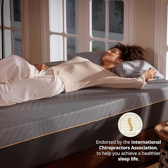 EGOHOME 12 Inch Full Memory Foam Mattress for Back Pain, Cooling Copper Gel Bed in a Box, Foam Made in USA, CertiPUR-US Certified, Therapeutic Medium Firm, Double 54x75x12 Black