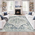 6x9 Area Rugs for Living Room, Large Washable Rug, Dining Room, Low Pile by Zesthome