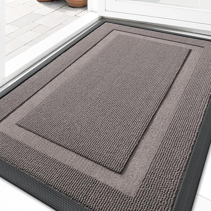 OLANLY Front Door Mat Outside 33x21, All-Season Heavy-Duty Rubber Doormat | by OLANLY