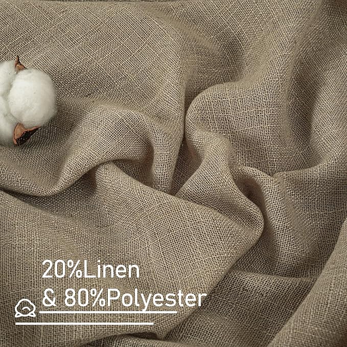 Semi Sheer Linen Curtains 45 Inches Long - Image 2