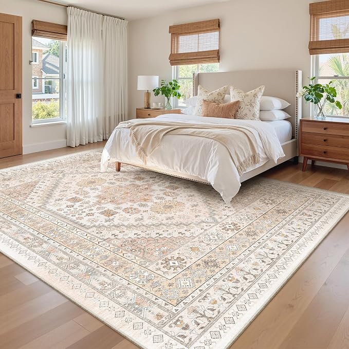 9x12 Area Rugs for Living Room, Large Washable Rug, Dining Room, Low Pile - Image 9
