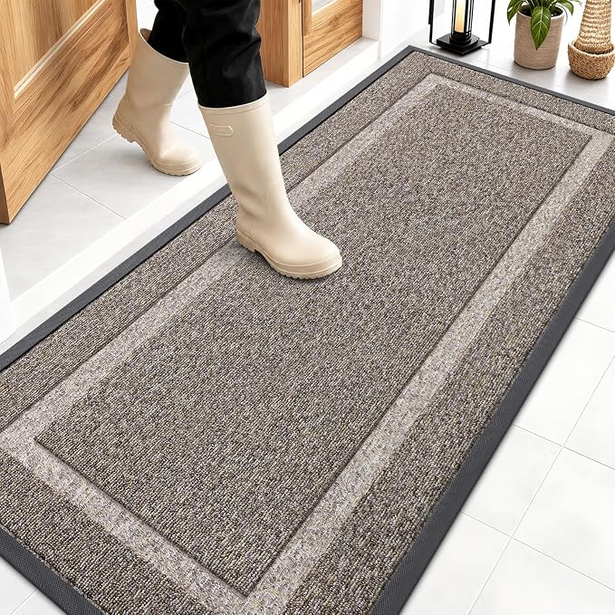 OLANLY Front Door Mat Outside 71x47, All-Season Heavy-Duty Rubber Doormat | by OLANLY