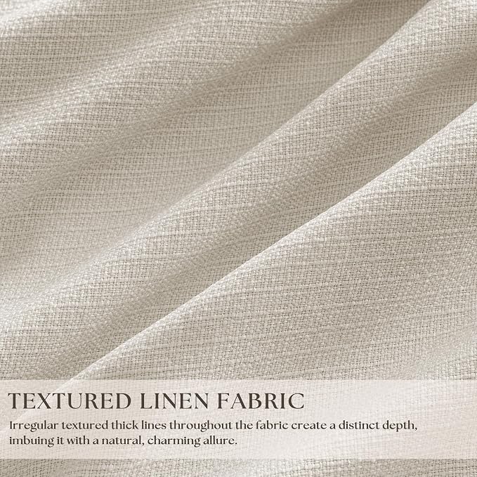 92 Inch Long Pinch Pleated Blackout Curtains Natural - Image 2