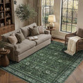 Schweek Green 6x9 Area Rug Non-Slip Washable Neutral Rugs by Schweek