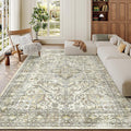 6x9 Area Rugs for Living Room, Large Washable Rug, Dining Room, Low Pile by Zesthome