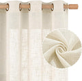 102 inch Natural Linen Curtains by LAMIT