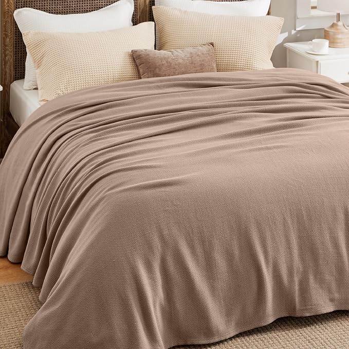 Bedsure GentleSoft 100% Cotton Blanket Queen Size - Image 5