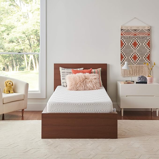 Sealy - Memory Foam Bed in a Box - 8 Inch, Medium Feel, Twin Size, CopperChill Technology, CertiPur-US Certified,White