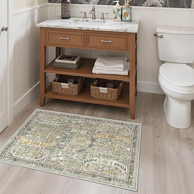 Madane Washable Area Rug 2x3 Small Entryway Rugs Non-Slip, Low Pile Floor Carpet - Image 5