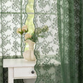 YJ YANJUN Vintage Lace Curtains 45 Inch Length-Victorian Floral Pattern Dark by YJYANJUN