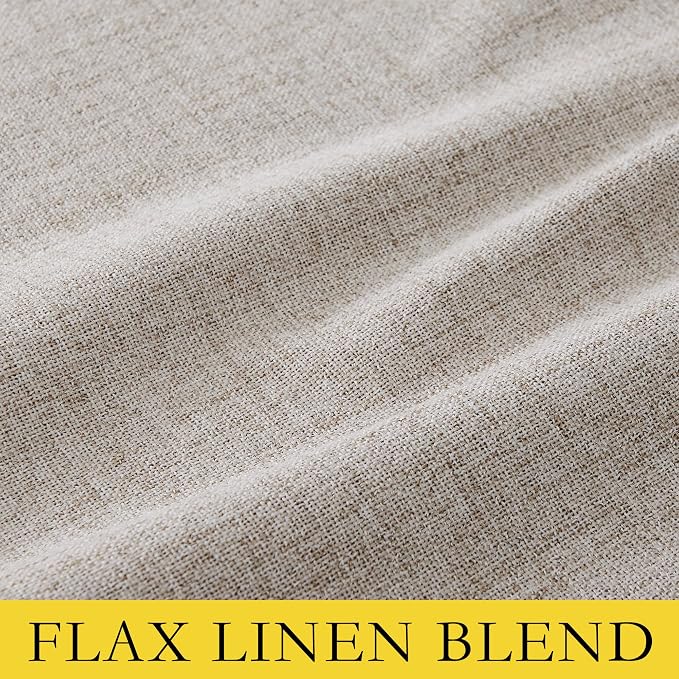NICETOWN 100% Blackout Linen Curtains - Image 2