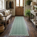 GarveeHome 2x6 Scalloped Washable Runner Rug Non Slip Hallway Kitchen Rug | by GarveeHome
