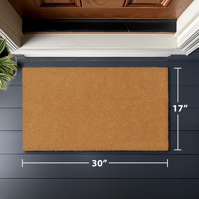Barnyard Designs Natural Coco Coir Non-Slip Doormat | Heavy-Duty Welcome Mat - Image 3