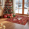 2x3 Christmas Cute Area Rug : Non-Slip Washable Winter Holiday Indoor Doormat by HYHAOYUNLAI