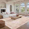 Soalmost Washable Area Rug 8x10 Large Soft Pink Rugs by Soalmost