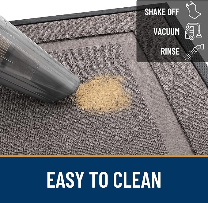 OLANLY Front Door Mat Outside 47x23, All-Season Heavy-Duty Rubber Doormat | - Image 5