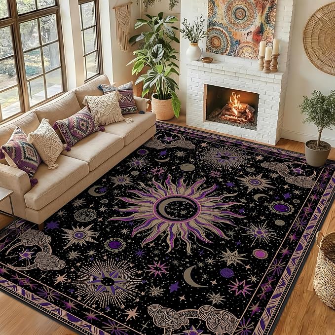 Vacuum-Friendly, 9x12 Washable Area Rug by meejou