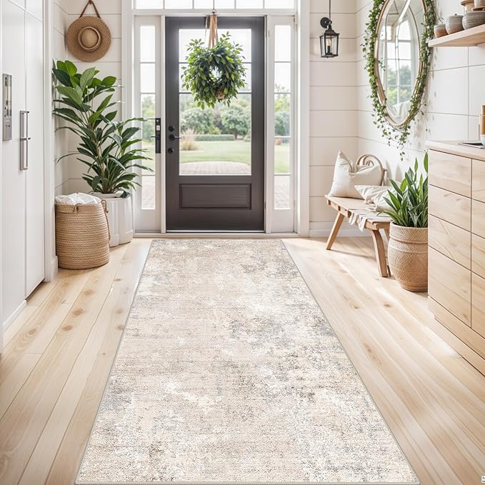 4x8 Washable Indoor Entryway Rug Non-Slip Rubber Backed Floor Mat - Image 3