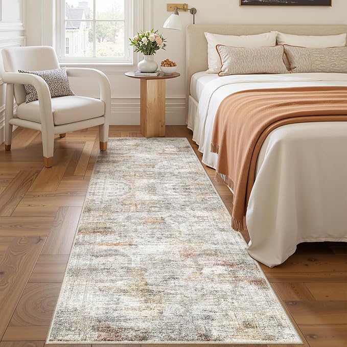 2'6 x 8' Runner Rug Non Slip, Washable Kitchen Rugs, Nursery Room, Soft Runner - Image 4