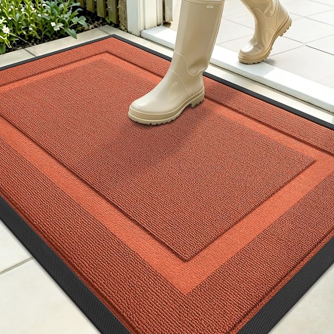 OLANLY Front Door Mat Outside 35x23, All-Season Heavy-Duty Rubber Doormat | by OLANLY