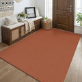KOZYFLY Orange Washable 4x5 Entry Woven Area Rug, Braided Throw Rugs by KOZYFLY