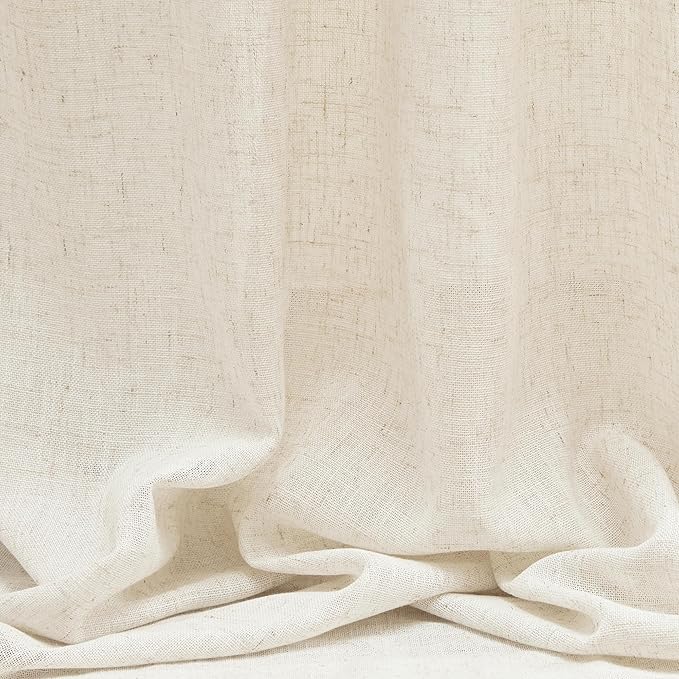 MYSKY HOME Boho Curtains 72 Inch Length, Linen Blend Drapes - Image 8