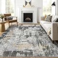 LOONGRUG 7x9 Area Rug Washable Large Neutral Modern Living Room Rugs | Abstract by LOONGRUG