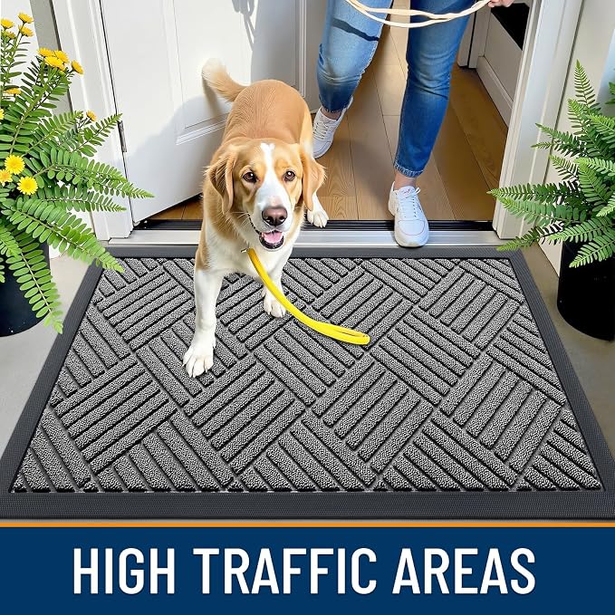 OLANLY Front Door Mat Outside Entrance 35x23, Waterproof Heavy-Duty Doormat | - Image 6