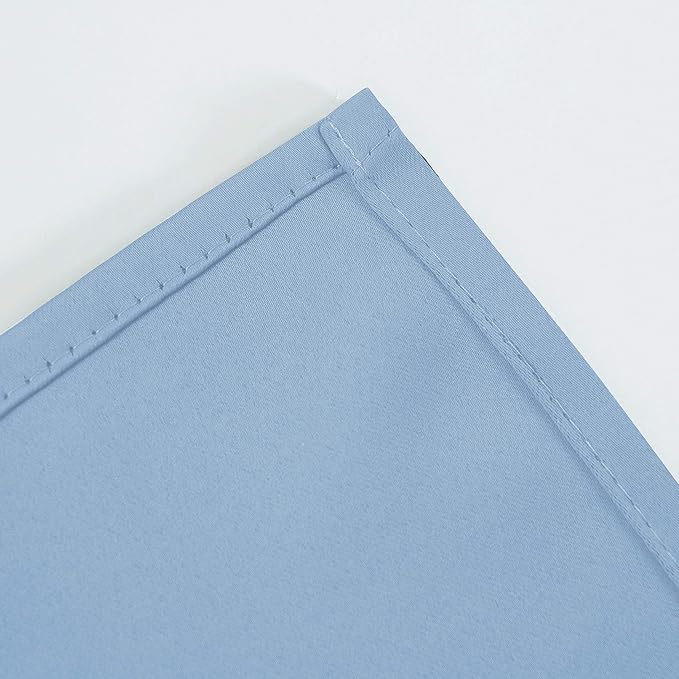 Sky Blue Thermal Blackout Curtains/42 x 95 Inch/Set of 2 Panels Room Darkening - Image 7