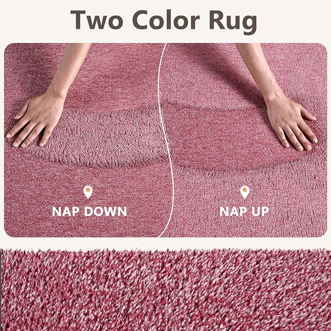 2x3 Red/White Area Rug Washable Non-Slip Soft Thin - Image 9