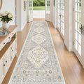 2x10 Runner Rug Non Slip, Washable Hallway Runner Rug, Laundry Room, Soft by Zesthome