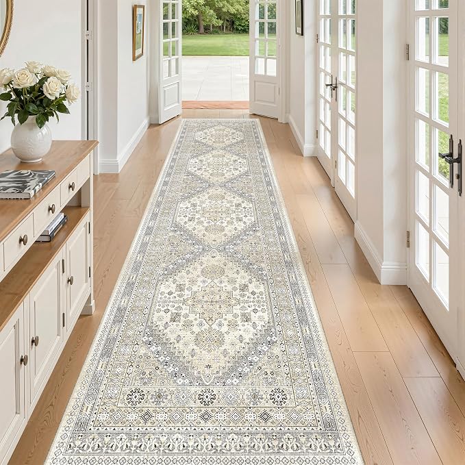 2x10 Runner Rug Non Slip, Washable Hallway Runner Rug, Laundry Room, Soft by Zesthome