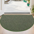 BEQHAUSE Dirt Trapper Door Mat 24" x 36" Half Circle Non Slip Rugs, Absorbent by BEQHAUSE