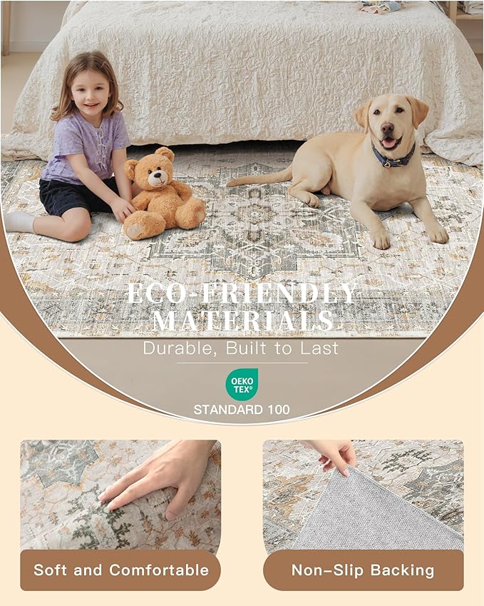 Madane Washable Runner Rugs 2x12 Long - Image 5