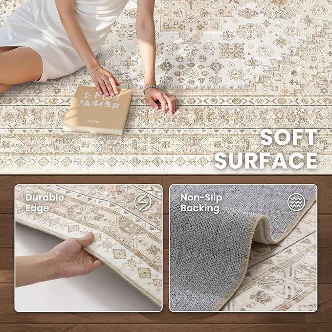 2x3 Rug Non Slip, Small Washable Entryway Rug, Runner - Image 6