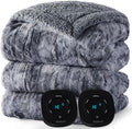 Bedsure Faux Fur Electric Blanket Queen Size, Dual Control Heated Blanket Queen by Unknown