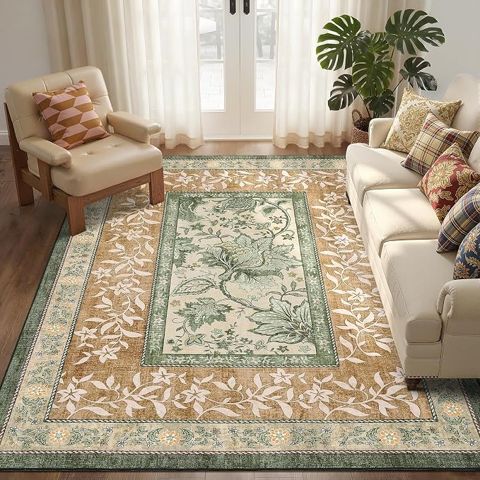 GarveeHome Leaves Floral Area Rug - Image 2
