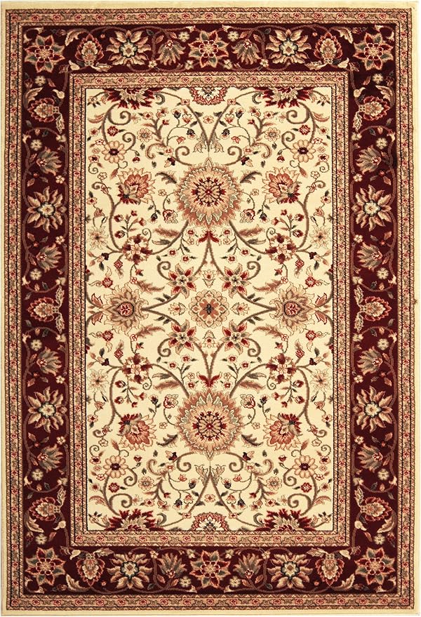 SAFAVIEH Lyndhurst Area Rug 6x8, Traditional Ivory & Red LNH212K - Image 2