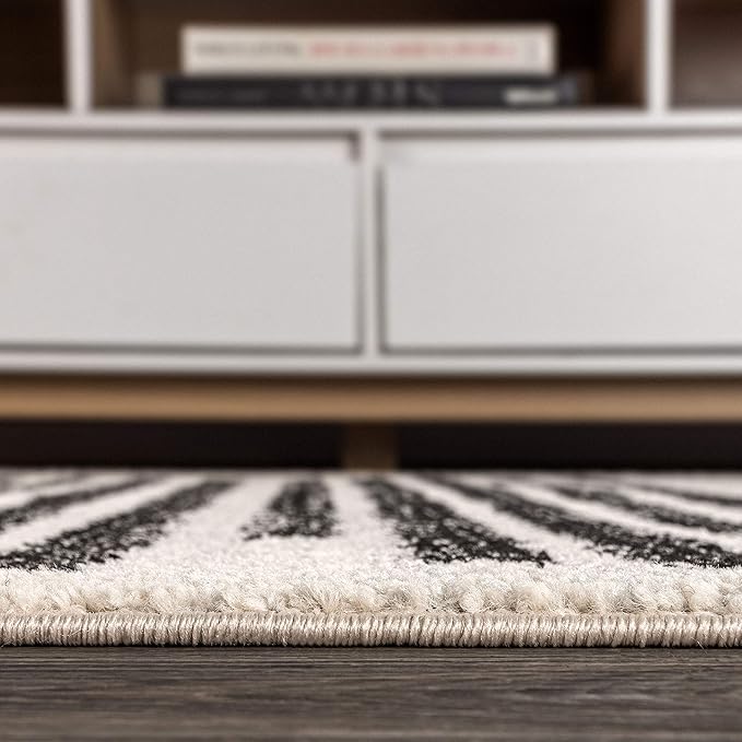 JONATHAN Y Khalil Modern Berber Stripe Cream/Black Indoor Area Rug, Contemporary - Image 10