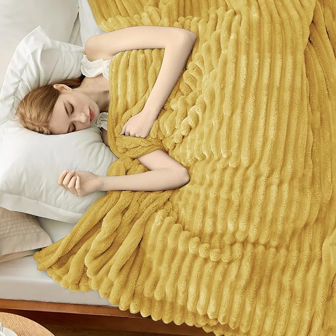 Bedsure GentleSoft Honey California King Size Blanket for Couch - Cozy Soft Blankets for Women, Cute Small Fleece Throws for Girls, Birthday Gifts for Women, 102x96 Inches